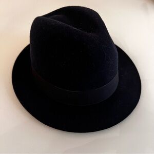 GEAN MARCA CERVO | Classic Navy blue Structured Blue Fedora Hat